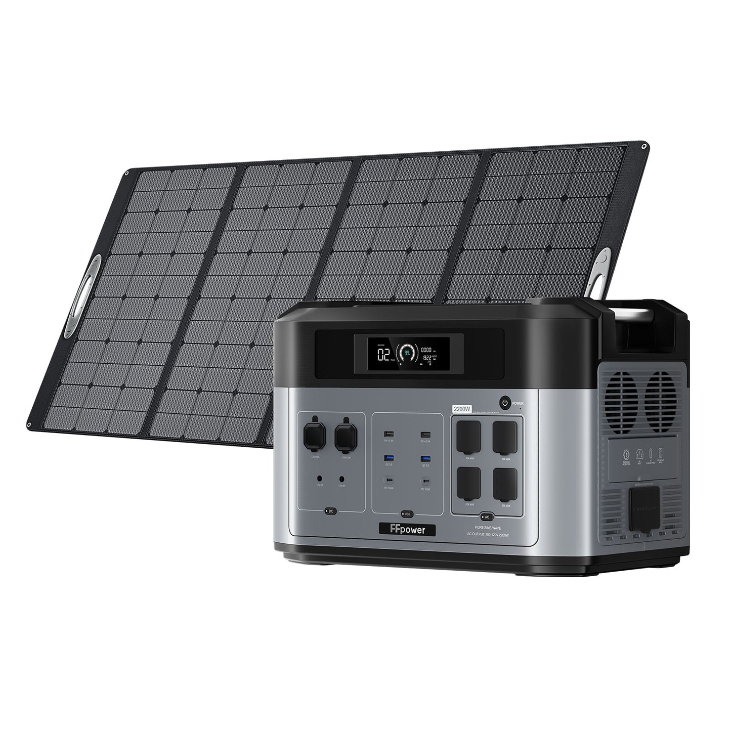 FFpower BP2000 with one 400W portable solar panel
