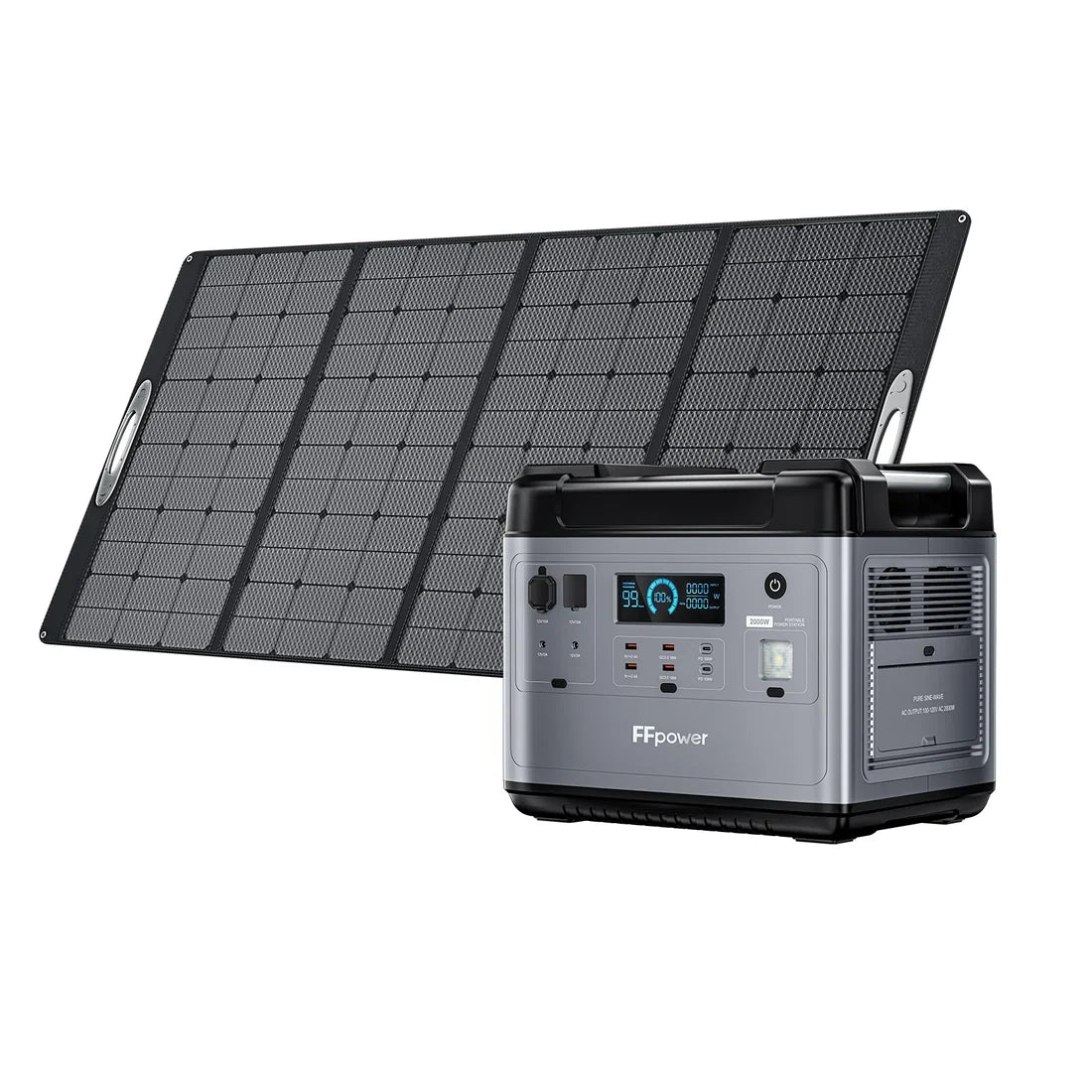 FFpower P2001 with one 400W portable solar panel